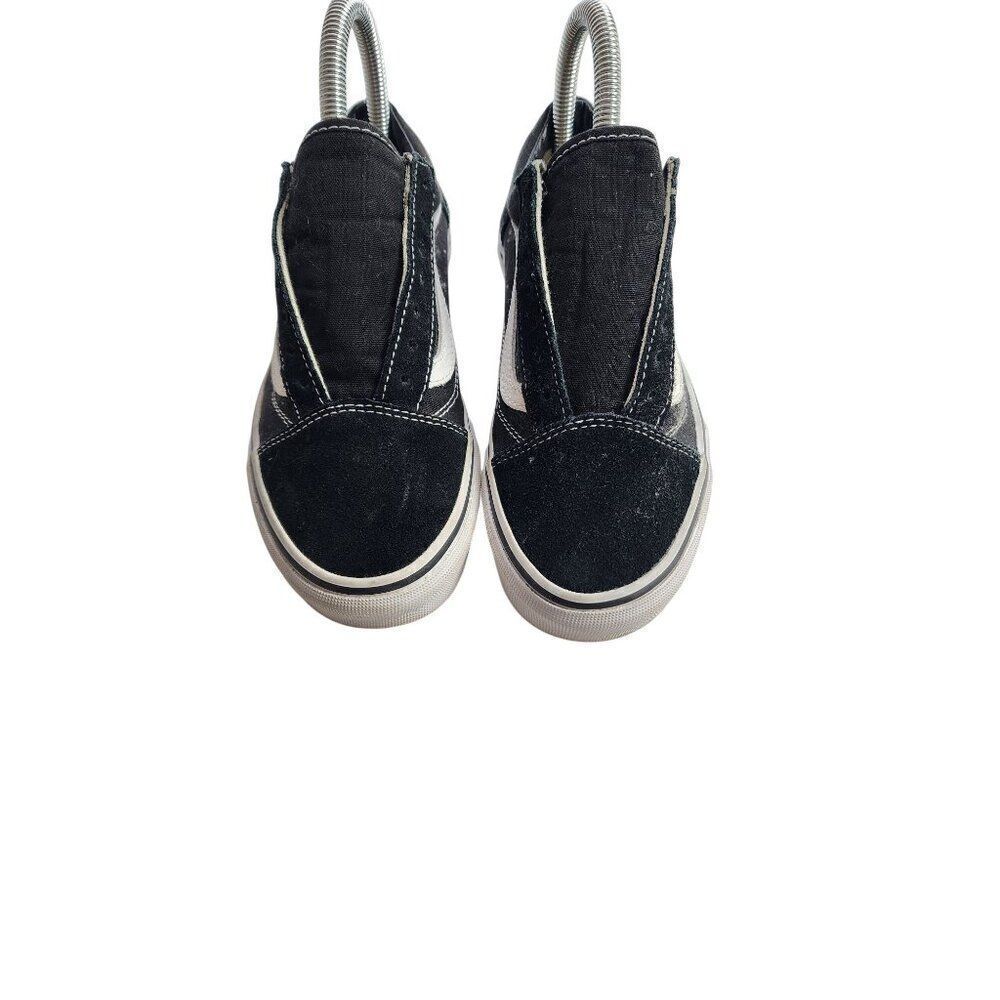 Black Vans Sneakers without Laces.  Size 5.5 Womens 4 Mens